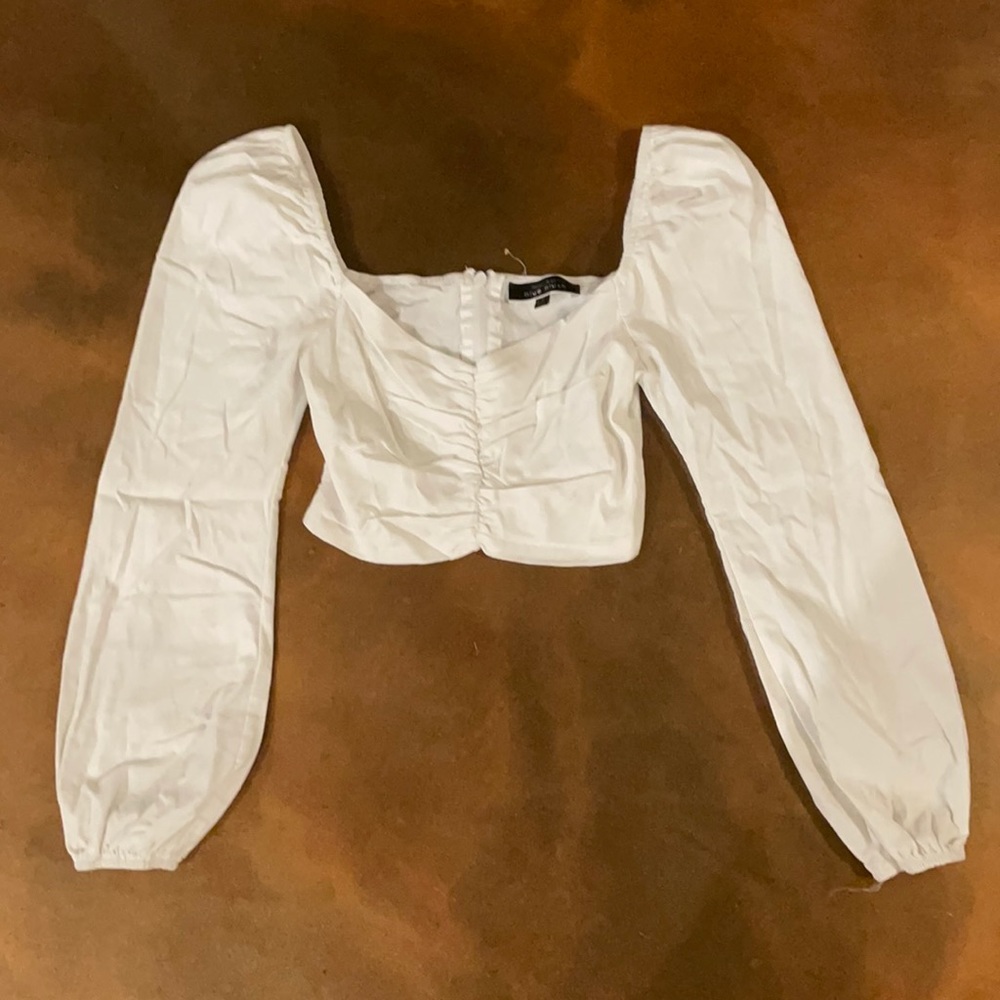 white crop top
